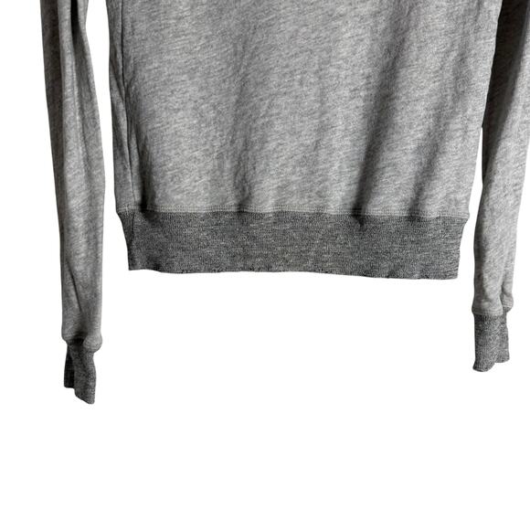 n:Philanthropy Gray Mock Collar Cut Out V-Neck Long Sleeve Sweatshirt Size XS - Picture 10 of 12